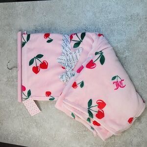 Juicy Couture Home Cherry Hearts Throw Blanket